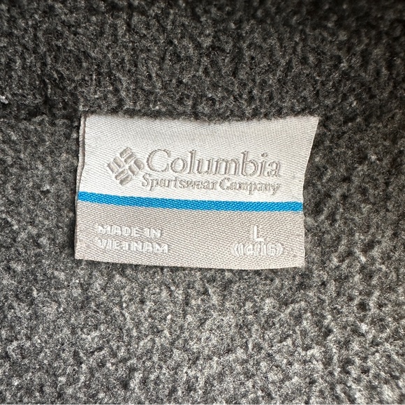 Columbia Zip Up Fleece Jacket Dark Grey - L (14/16) - Picture 6 of 6